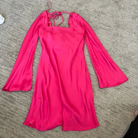 Vici | Dresses | Vici Pink Satin Dress | Poshmark